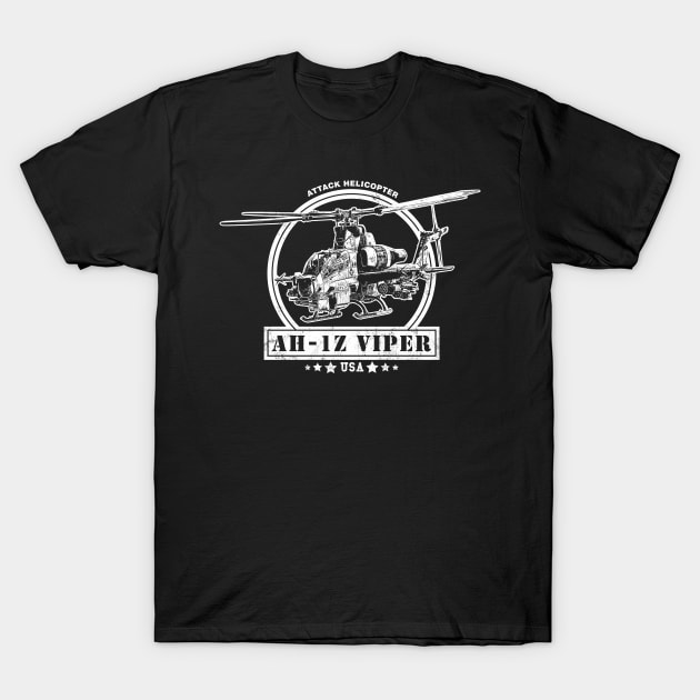 AH-1Z Viper Attack Helicopter T-Shirt by rycotokyo81